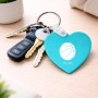 מחזיק מפתחות בצורת לב בעיצוב אישי עם השם שלך בעיצוב כדורסל גודל המחזיק 5 × 5 ס"מ