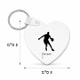מחזיק מפתחות בצורת לב בעיצוב אישי עם השם שלך בעיצוב שחקן כדורסל גודל המחזיק 5 × 5 ס"מ