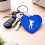 מחזיק מפתחות בצורת לב בעיצוב אישי עם השם שלך בעיצוב פיתוח גוף גודל המחזיק 5 × 5 ס"מ