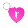 מחזיק מפתחות בצורת לב בעיצוב אישי עם השם שלך בעיצוב פיתוח גוף גודל המחזיק 5 × 5 ס"מ