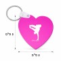 מחזיק מפתחות בצורת לב בעיצוב אישי עם השם שלך בעיצוב ברייקדאנס גודל המחזיק 5 × 5 ס"מ