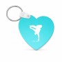 מחזיק מפתחות בצורת לב בעיצוב אישי עם השם שלך בעיצוב ברייקדאנס גודל המחזיק 5 × 5 ס"מ