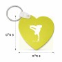 מחזיק מפתחות בצורת לב בעיצוב אישי עם השם שלך בעיצוב ברייקדאנס גודל המחזיק 5 × 5 ס"מ