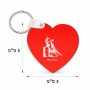 מחזיק מפתחות בצורת לב בעיצוב אישי עם השם שלך בעיצוב קאוגירל גודל המחזיק 5 × 5 ס"מ