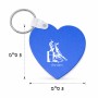 מחזיק מפתחות בצורת לב בעיצוב אישי עם השם שלך בעיצוב קאוגירל גודל המחזיק 5 × 5 ס"מ