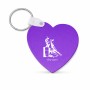מחזיק מפתחות בצורת לב בעיצוב אישי עם השם שלך בעיצוב קאוגירל גודל המחזיק 5 × 5 ס"מ