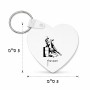 מחזיק מפתחות בצורת לב בעיצוב אישי עם השם שלך בעיצוב קאוגירל גודל המחזיק 5 × 5 ס"מ
