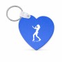מחזיק מפתחות בצורת לב בעיצוב אישי עם השם שלך בעיצוב אישה מגוננת גודל המחזיק 5 × 5 ס"מ