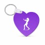 מחזיק מפתחות בצורת לב בעיצוב אישי עם השם שלך בעיצוב אישה מגוננת גודל המחזיק 5 × 5 ס"מ