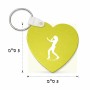 מחזיק מפתחות בצורת לב בעיצוב אישי עם השם שלך בעיצוב אישה מגוננת גודל המחזיק 5 × 5 ס"מ