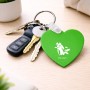 מחזיק מפתחות בצורת לב בעיצוב אישי עם השם שלך בעיצוב צוללן גודל המחזיק 5 × 5 ס"מ