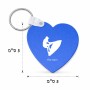 מחזיק מפתחות בצורת לב בעיצוב אישי עם השם שלך בעיצוב אופנוע ים גודל המחזיק 5 × 5 ס"מ