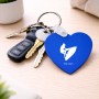 מחזיק מפתחות בצורת לב בעיצוב אישי עם השם שלך בעיצוב אופנוע ים גודל המחזיק 5 × 5 ס"מ
