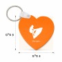 מחזיק מפתחות בצורת לב בעיצוב אישי עם השם שלך בעיצוב אופנוע ים גודל המחזיק 5 × 5 ס"מ