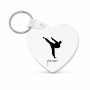 מחזיק מפתחות בצורת לב בעיצוב אישי עם השם שלך בעיצוב קרטה גודל המחזיק 5 × 5 ס"מ