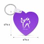 מחזיק מפתחות בצורת לב בעיצוב אישי עם השם שלך בעיצוב לוחמים אולימפיים גודל המחזיק 5 × 5 ס"מ