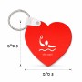 מחזיק מפתחות בצורת לב בעיצוב אישי עם השם שלך בעיצוב כדור מים אולימפי גודל המחזיק 5 × 5 ס"מ