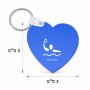 מחזיק מפתחות בצורת לב בעיצוב אישי עם השם שלך בעיצוב כדור מים אולימפי גודל המחזיק 5 × 5 ס"מ