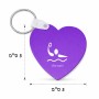 מחזיק מפתחות בצורת לב בעיצוב אישי עם השם שלך בעיצוב כדור מים אולימפי גודל המחזיק 5 × 5 ס"מ