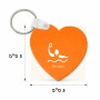 מחזיק מפתחות בצורת לב בעיצוב אישי עם השם שלך בעיצוב כדור מים אולימפי גודל המחזיק 5 × 5 ס"מ