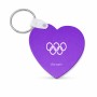 מחזיק מפתחות בצורת לב בעיצוב אישי עם השם שלך בעיצוב אולימפי גודל המחזיק 5 × 5 ס"מ