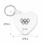 מחזיק מפתחות בצורת לב בעיצוב אישי עם השם שלך בעיצוב אולימפי גודל המחזיק 5 × 5 ס"מ