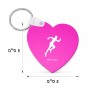 מחזיק מפתחות בצורת לב בעיצוב אישי עם השם שלך בעיצוב רץ גודל המחזיק 5 × 5 ס"מ