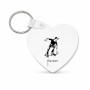 מחזיק מפתחות בצורת לב בעיצוב אישי עם השם שלך בעיצוב ילד סקייטבורד גודל המחזיק 5 × 5 ס"מ