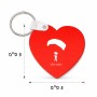 מחזיק מפתחות בצורת לב בעיצוב אישי עם השם שלך בעיצוב צניחה חופשית גודל המחזיק 5 × 5 ס"מ