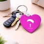 מחזיק מפתחות בצורת לב בעיצוב אישי עם השם שלך בעיצוב צניחה חופשית גודל המחזיק 5 × 5 ס"מ