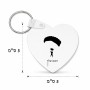 מחזיק מפתחות בצורת לב בעיצוב אישי עם השם שלך בעיצוב צניחה חופשית גודל המחזיק 5 × 5 ס"מ