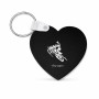 מחזיק מפתחות בצורת לב בעיצוב אישי עם השם שלך בעיצוב אופנוע שלג גודל המחזיק 5 × 5 ס"מ