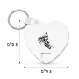 מחזיק מפתחות בצורת לב בעיצוב אישי עם השם שלך בעיצוב אופנוע שלג גודל המחזיק 5 × 5 ס"מ