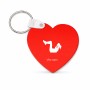 מחזיק מפתחות בצורת לב בעיצוב אישי עם השם שלך בעיצוב אישה מתאמנת גודל המחזיק 5 × 5 ס"מ