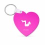 מחזיק מפתחות בצורת לב בעיצוב אישי עם השם שלך בעיצוב אישה מתאמנת גודל המחזיק 5 × 5 ס"מ