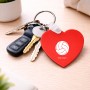 מחזיק מפתחות בצורת לב בעיצוב אישי עם השם שלך בעיצוב כדור כדורעף גודל המחזיק 5 × 5 ס"מ