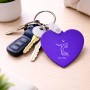 מחזיק מפתחות בצורת לב בעיצוב אישי עם השם שלך בעיצוב שחקן כדורעף גודל המחזיק 5 × 5 ס"מ