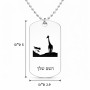 שרשרת דיסקיט מאלומיניום בעיצוב אישי עם השם שלך בעיצוב ג'ירפה באפריקה גודל הדיסקיט 2.9 × 5 ס"מ