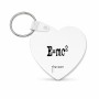 מחזיק מפתחות בצורת לב בעיצוב אישי עם השם שלך בעיצוב נוסחת אלברט איינשטיין גודל המחזיק 5 × 5 ס"מ