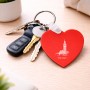 מחזיק מפתחות בצורת לב בעיצוב אישי עם השם שלך בעיצוב ביג בן גודל המחזיק 5 × 5 ס"מ