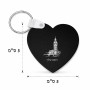 מחזיק מפתחות בצורת לב בעיצוב אישי עם השם שלך בעיצוב ביג בן גודל המחזיק 5 × 5 ס"מ