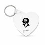 מחזיק מפתחות בצורת לב בעיצוב אישי עם השם שלך בעיצוב צ'ה גווארה גודל המחזיק 5 × 5 ס"מ
