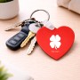 מחזיק מפתחות בצורת לב בעיצוב אישי עם השם שלך בעיצוב קלבר גודל המחזיק 5 × 5 ס"מ