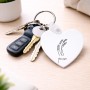 מחזיק מפתחות בצורת לב בעיצוב אישי עם השם שלך בעיצוב חיטה גלית זהב גודל המחזיק 5 × 5 ס"מ