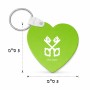 מחזיק מפתחות בצורת לב בעיצוב אישי עם השם שלך בעיצוב מפתחות גודל המחזיק 5 × 5 ס"מ