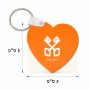 מחזיק מפתחות בצורת לב בעיצוב אישי עם השם שלך בעיצוב מפתחות גודל המחזיק 5 × 5 ס"מ