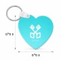 מחזיק מפתחות בצורת לב בעיצוב אישי עם השם שלך בעיצוב מפתחות גודל המחזיק 5 × 5 ס"מ
