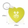מחזיק מפתחות בצורת לב בעיצוב אישי עם השם שלך בעיצוב מפתחות גודל המחזיק 5 × 5 ס"מ