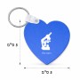 מחזיק מפתחות בצורת לב בעיצוב אישי עם השם שלך בעיצוב מיקרוסקופ גודל המחזיק 5 × 5 ס"מ