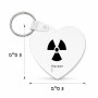 מחזיק מפתחות בצורת לב בעיצוב אישי עם השם שלך בעיצוב פצצת אטום גרעינית גודל המחזיק 5 × 5 ס"מ
